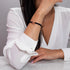 Kaurimuschel Schwarzes Makramee Armband | 925 Sterling Silber Roségold Vermeil